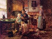 Otto Karl Kirberg Returning Home oil painting